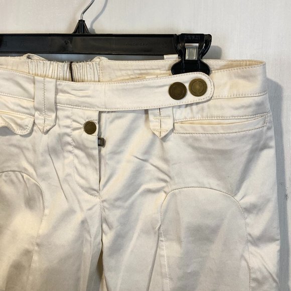 Coast Weber Ahaus women's size 44 IT off-white elastic waist satin pants 32x28 - Picture 2 of 10